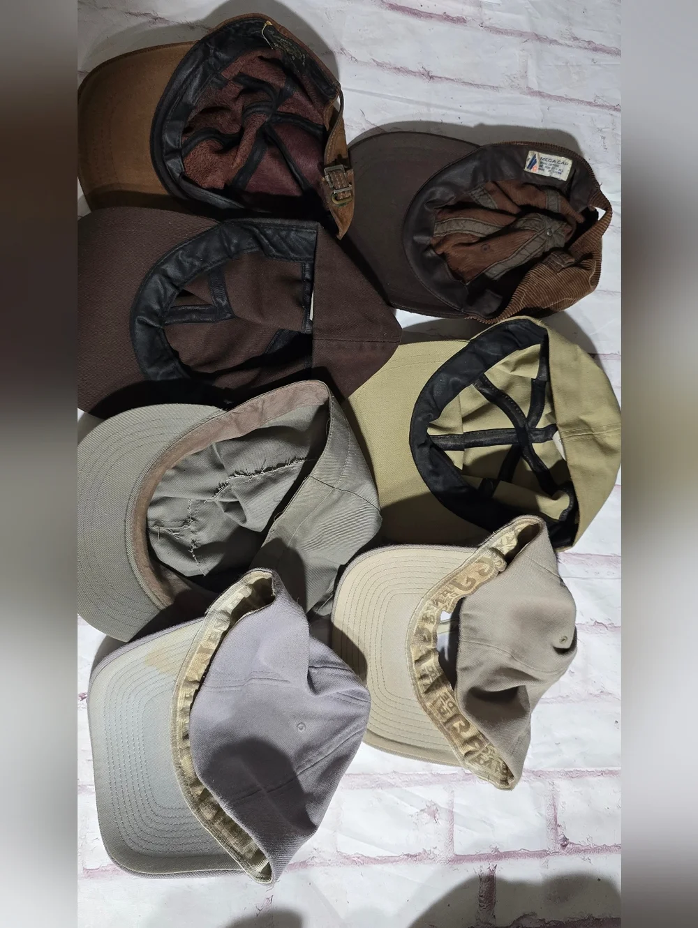 Lot of Assorted Neutral Baseball Caps - Brown, Olive, Khaki, Gray - Picture 2 of 16